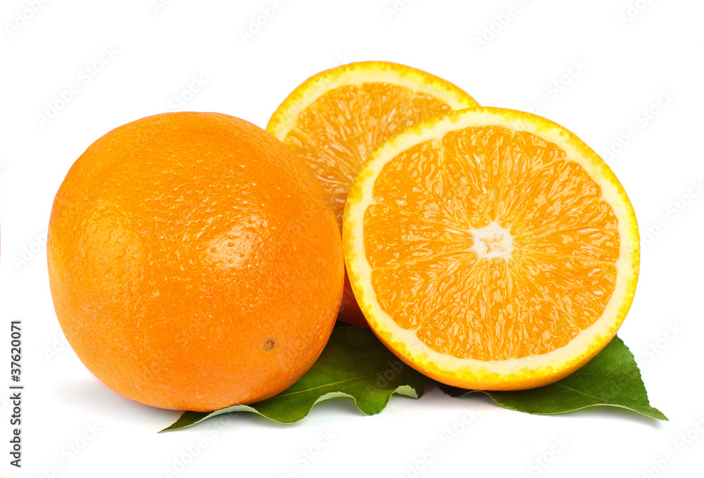 Orange fruit isolated on white Orange fruit isolated on white