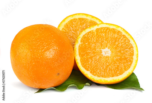 Orange fruit isolated on white