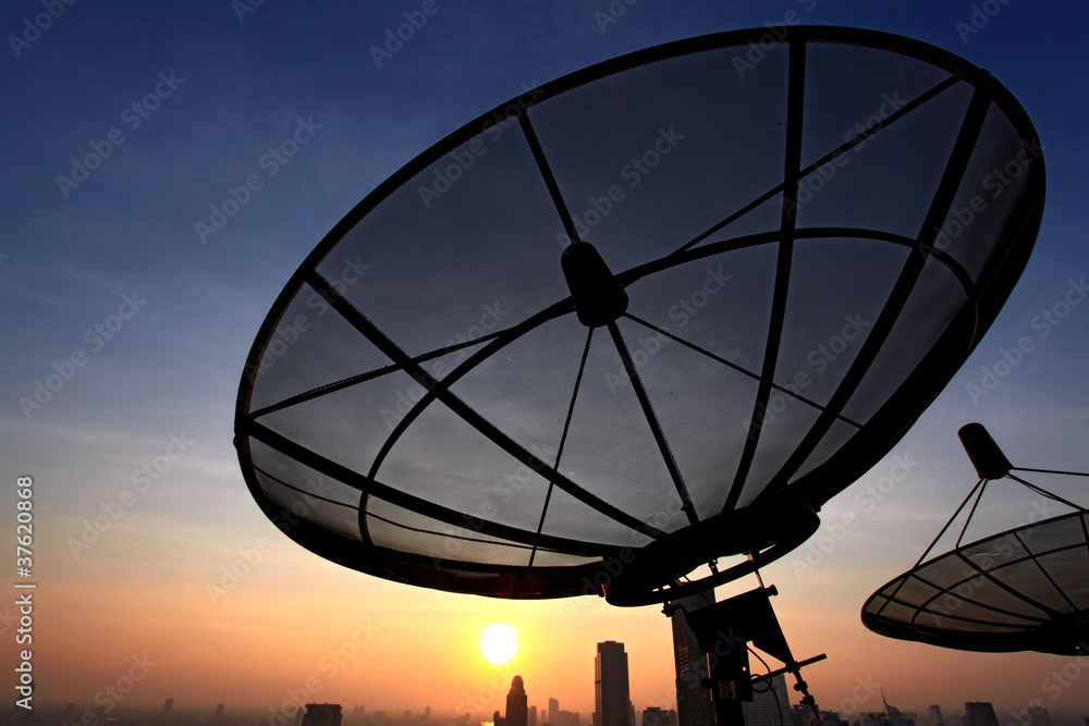 communication satellite dish