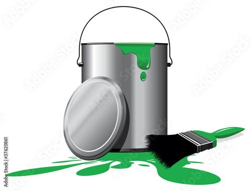 green paint pot