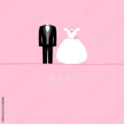 Bridal Couple Mr. & Mrs. Pink