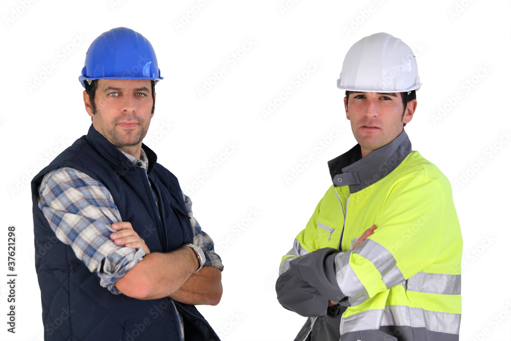 Confident construction workers Confident construction workers