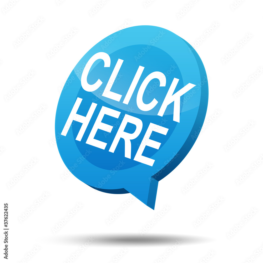 Icono 3d texto CLICK HERE Icono 3d texto CLICK HERE