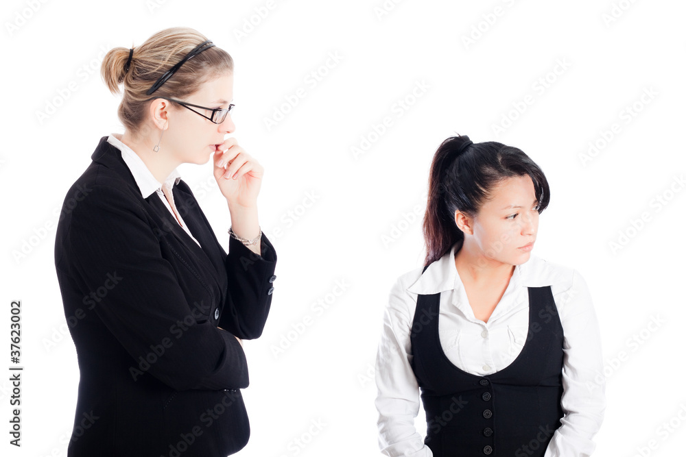 Business women focused on inventing new ideas Business women focused on inventing new ideas