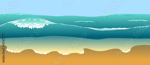 sea wave on the horizon