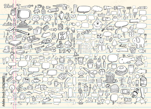 Notebook Doodle Design Elements  Vector Set
