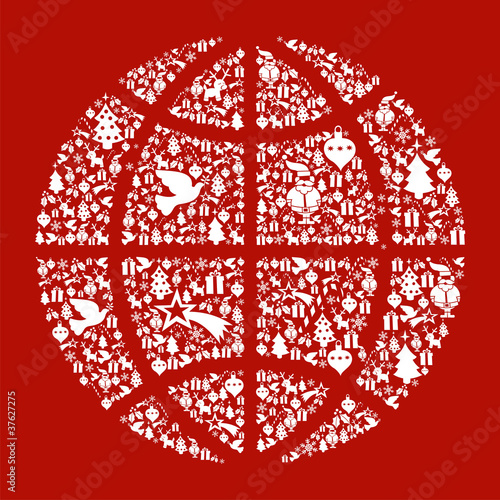 Christmas globe map concept