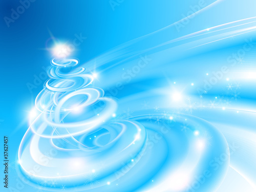 Abstract spiral Christmas tree
