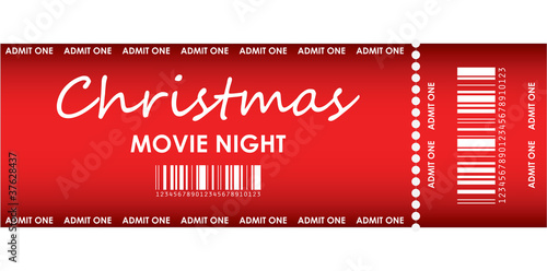 special red ticket for Christmas movie night