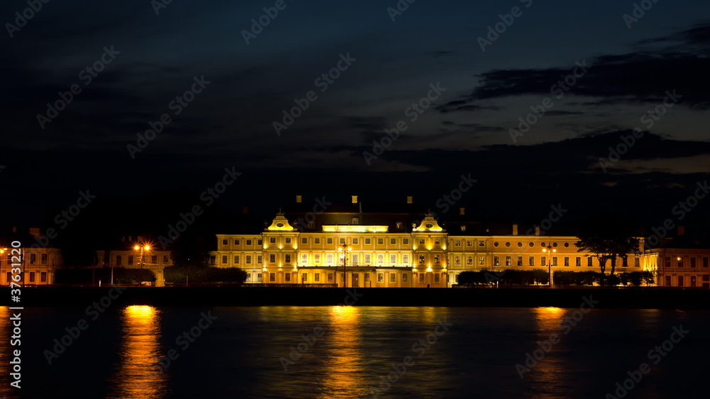 The Menshikov Palace at night in St. Petersburg The Menshikov Palace at night in St. Petersburg