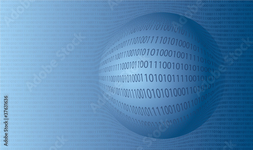 Vector background of  binary numbers