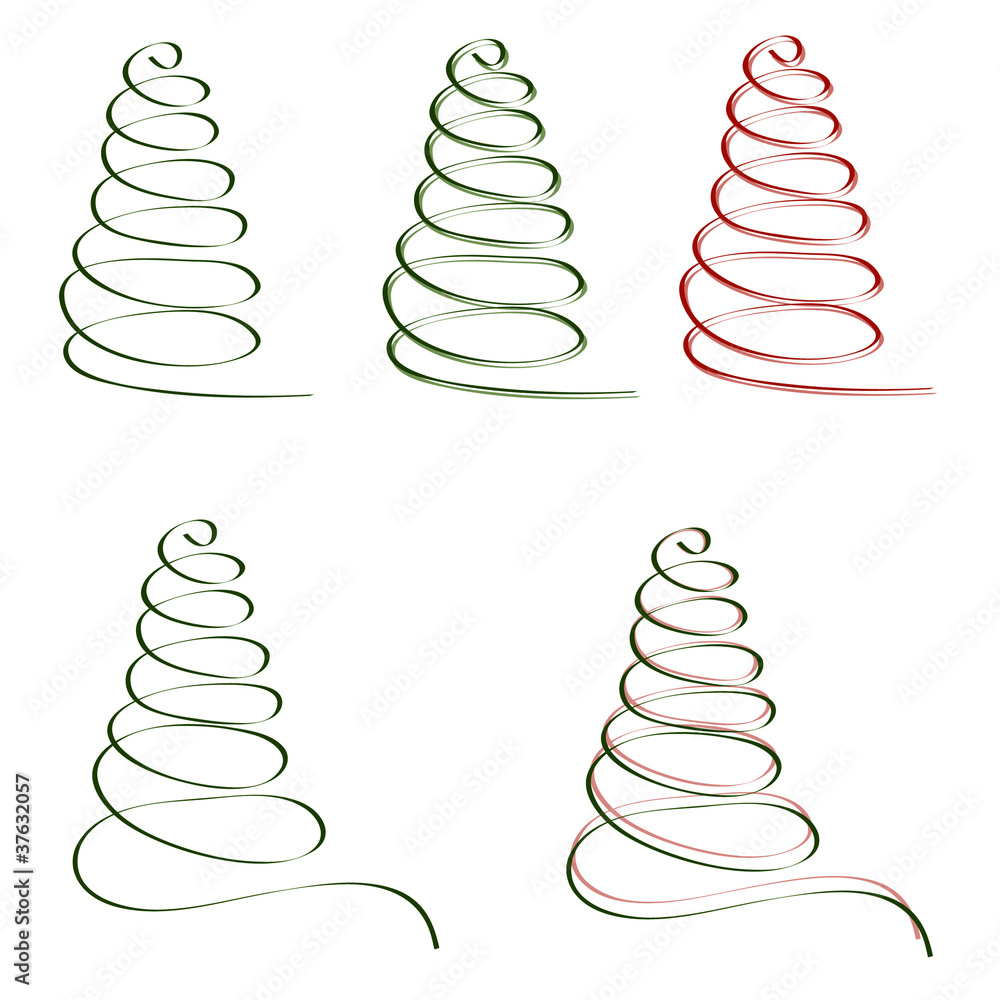 Tannenbaum Kontur Adobe Stock