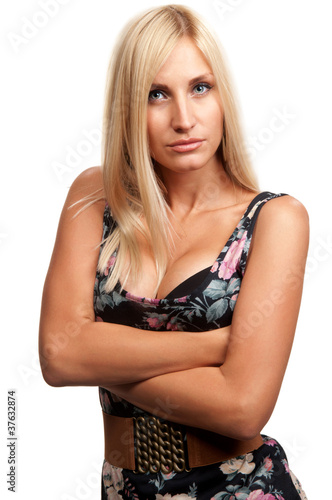 woman on isolated background