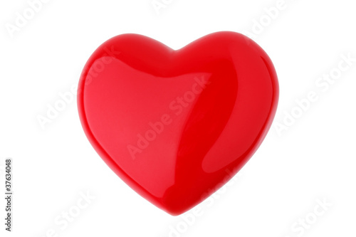 Pendant in the form of red glass heart
