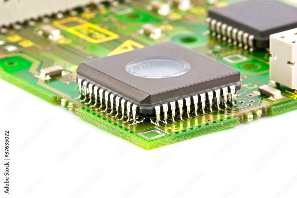Closeup of electronic integrated circuit Closeup of electronic integrated circuit