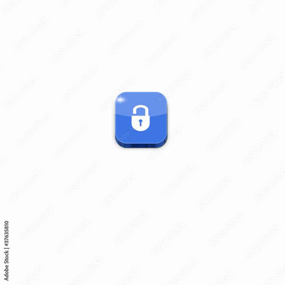 Blue Unlock Icon Blue Unlock Icon