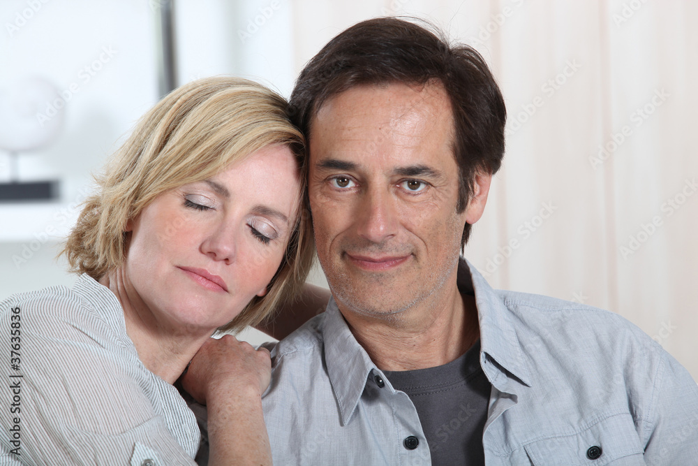 Closeup of relaxed couple Closeup of relaxed couple