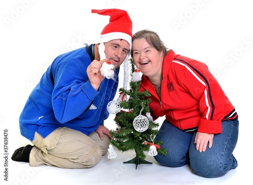 christmas couple photo