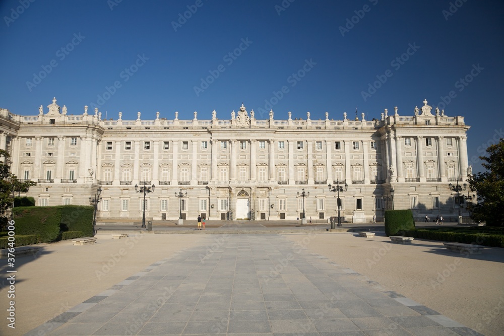 Madrid royal palace front