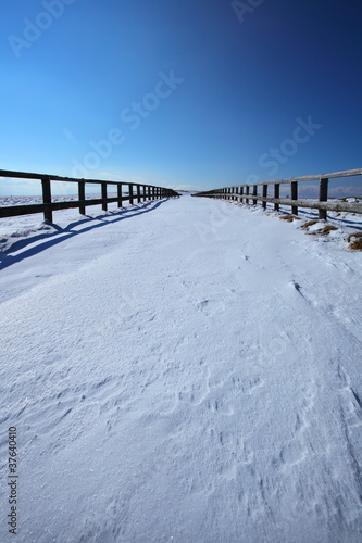 雪道　冬の美ヶ原高原 © norikazu