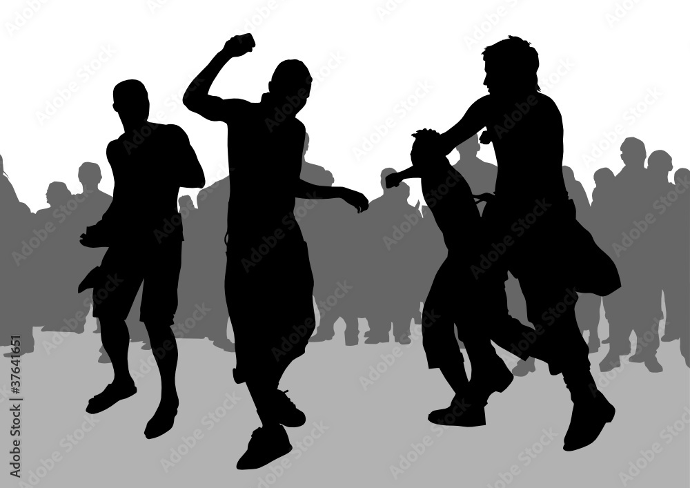 Obraz premium Football hooligans