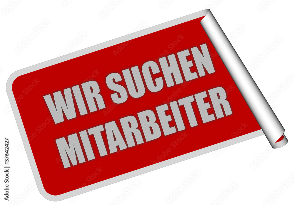 Sticker rot eckig rore WIR SUCHEN MITARBEITER Sticker rot eckig rore WIR SUCHEN MITARBEITER
