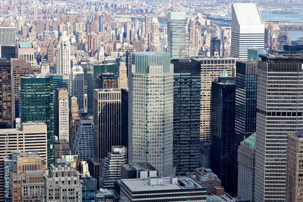 Naklejka premium Countless New York City Manhattan Skyscrapers