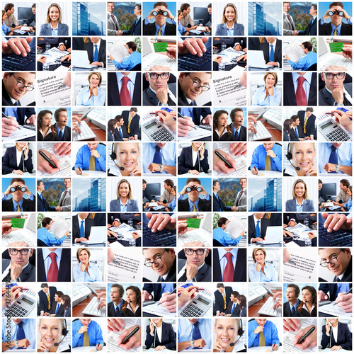 Collage of business people.