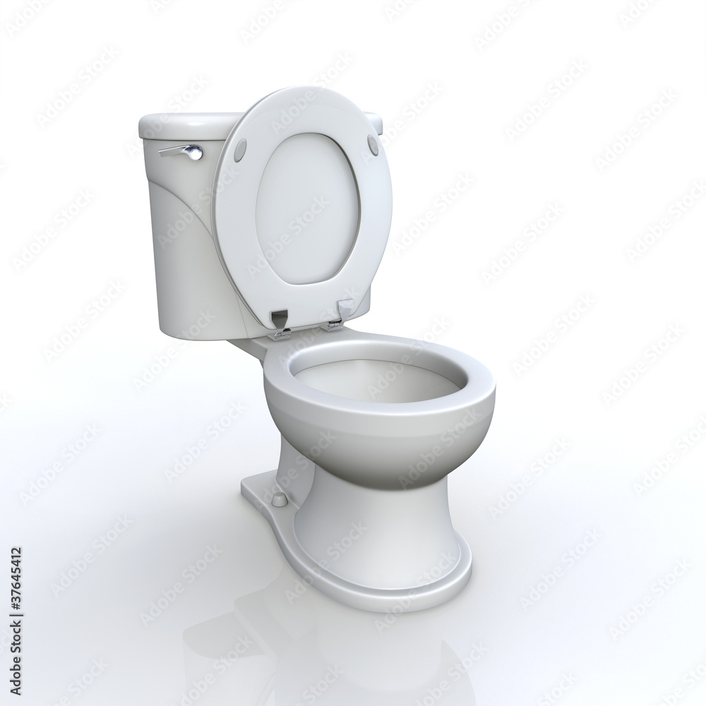 3D WC vor weissem Hintergrund 3D WC vor weissem Hintergrund