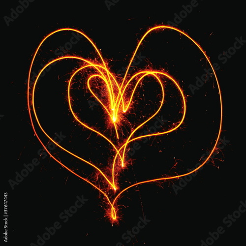 Abstract beautiful heart on Valentine's Day photo