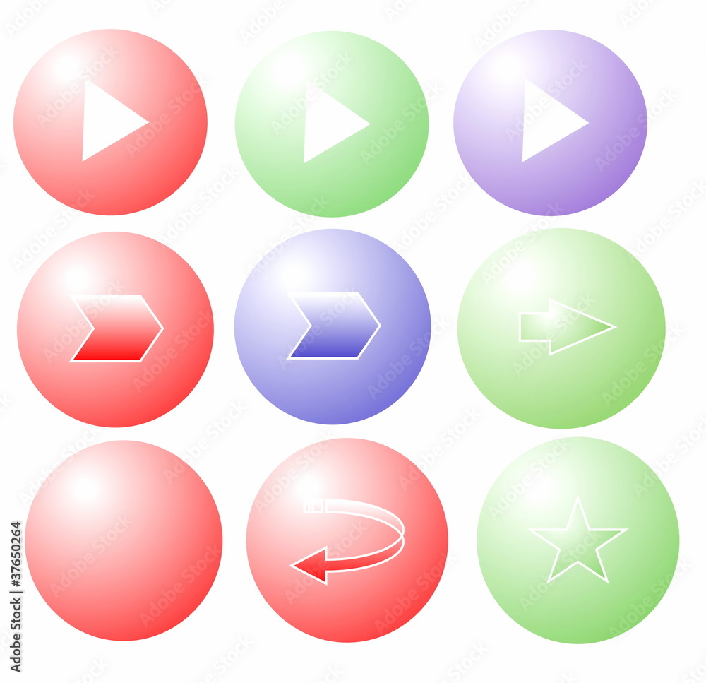 Web Buttons with arrows Web Buttons with arrows