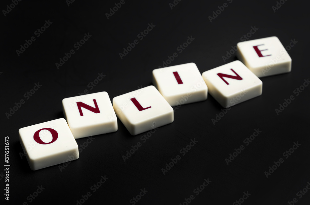 Online word made by letter pieces Online word made by letter pieces