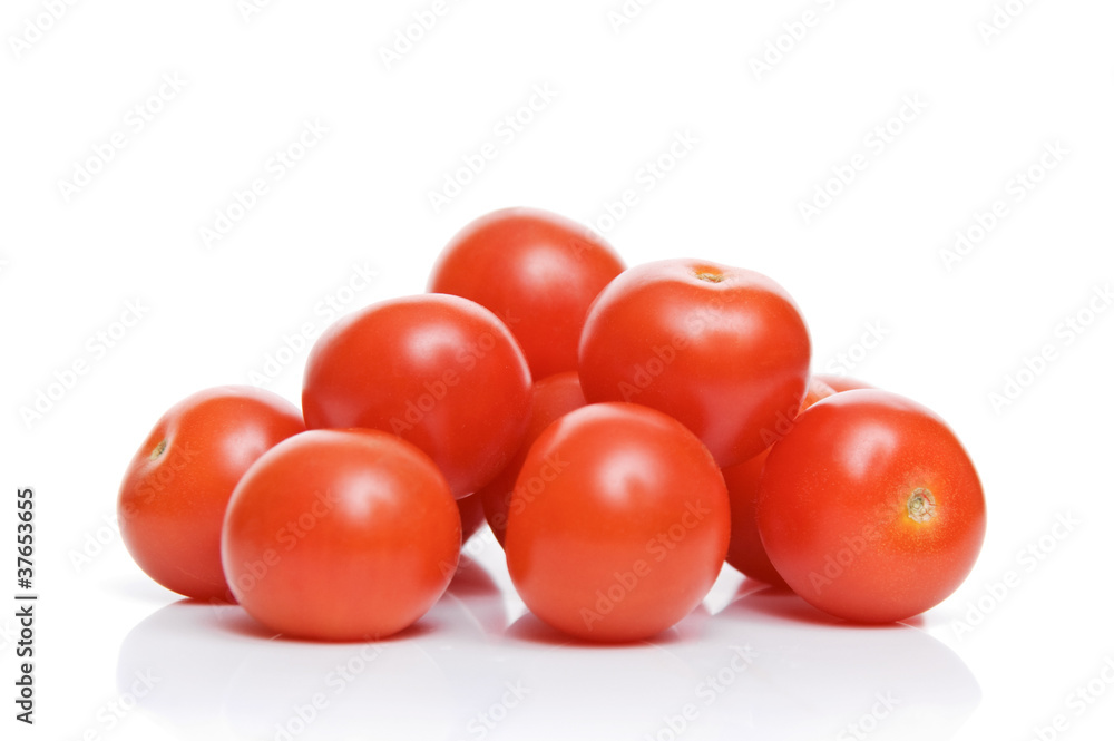 Cherry tomatoes isolated on white Cherry tomatoes isolated on white