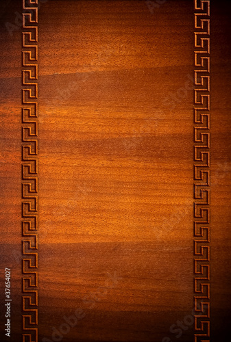 wood board with carving pattern