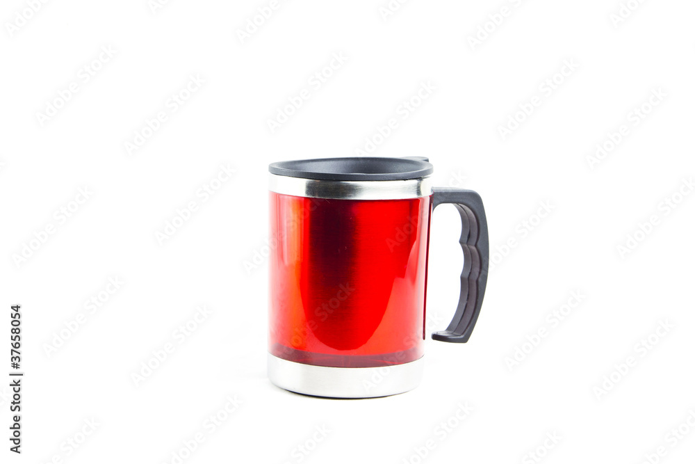 Red coffee cup isolate Red coffee cup isolate