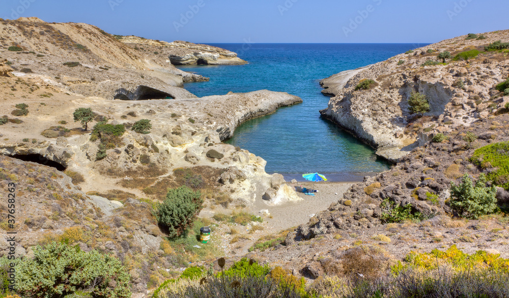Kapros beach, Milos, Cyclades, Greece
