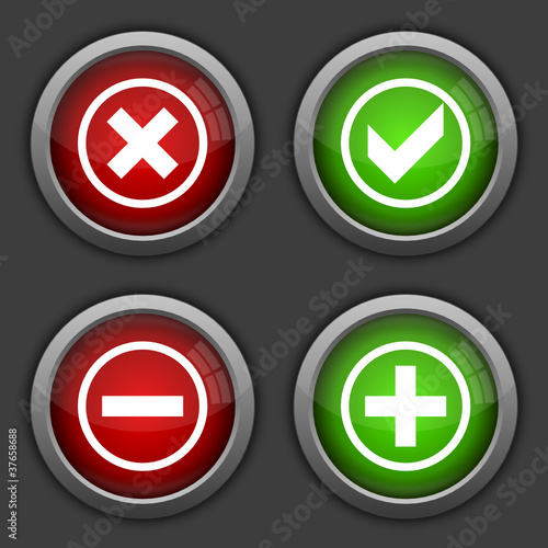 Buttonset Plus/Minus Ja/Nein