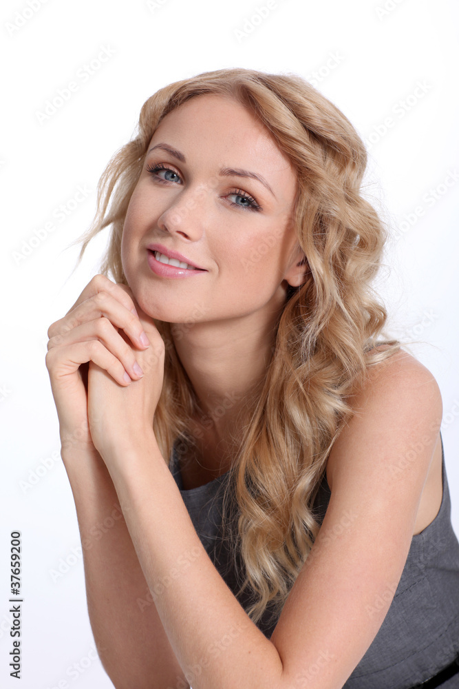 Portrait of beautiful blond woman Portrait of beautiful blond woman