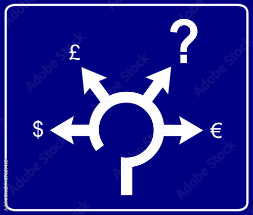 Economical roundabout sign 2