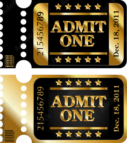 Admit one. Movie ticket