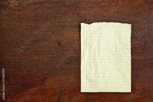 notepad paper sheet