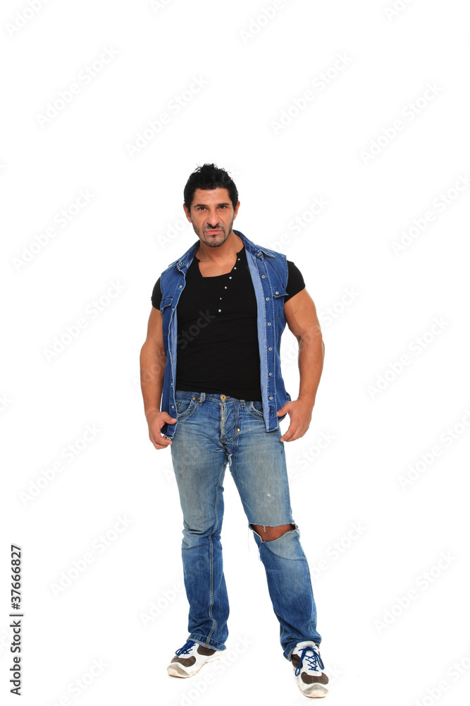 fashion latin man standing fashion latin man standing