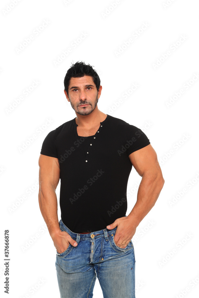 fashion latin man standing fashion latin man standing