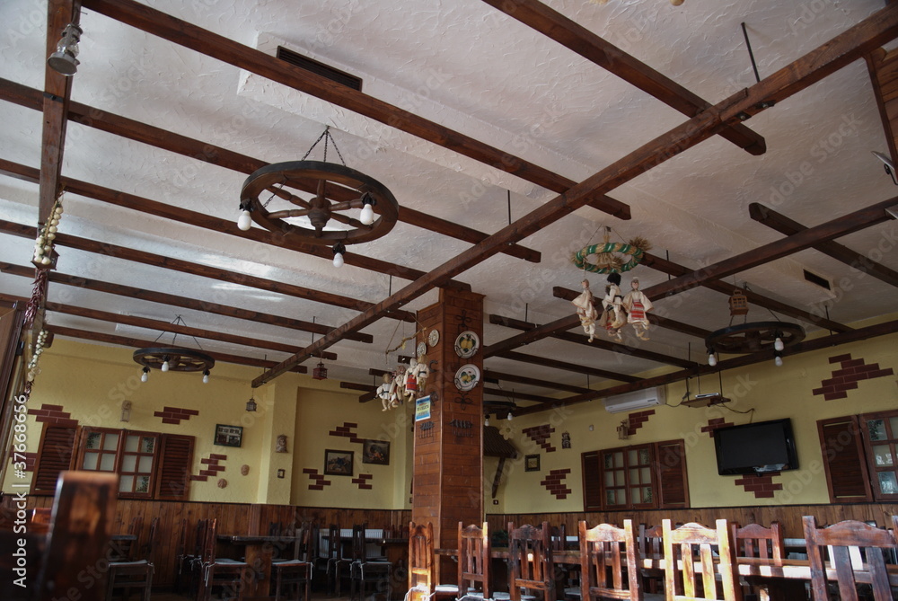 Fototapeta premium interior of romanian restaurant