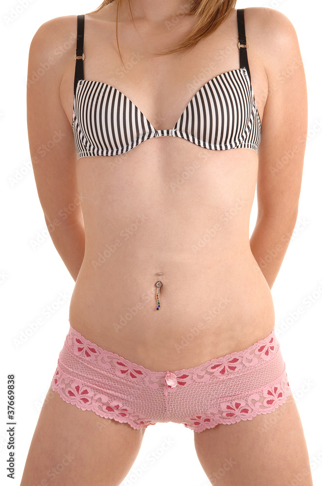 Woman from front in panties. Woman from front in panties.
