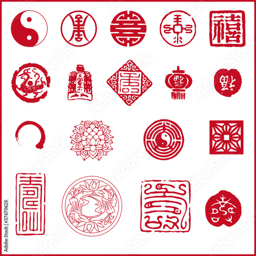 中国传统新年祝福图案