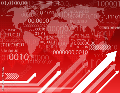 Abstract Information Red Background