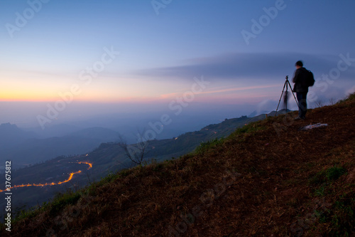 silhouette of photographers