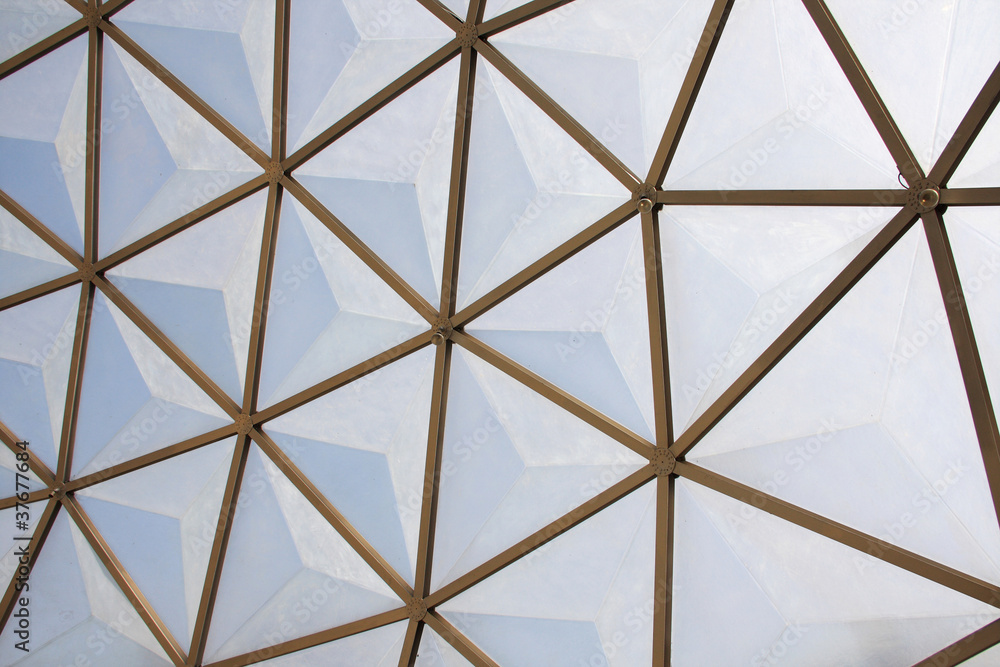 botanical dome glass roof pattern