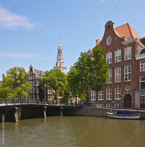 Amsterdam, gabled houses and canal